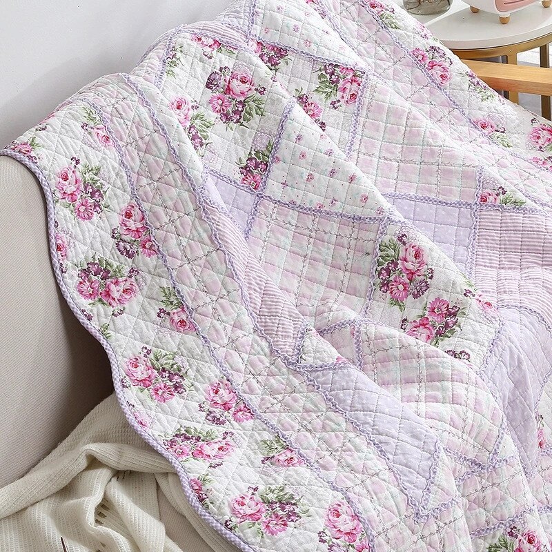 Applique Katoen Gewatteerde Sprei Voor Bed Linnen Plaid Quilt Deken Dekbed Patchwork Vel Matras Cubrecam Bed Cover Colcha