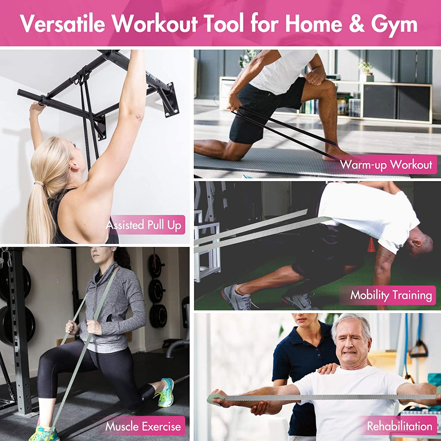 105lb Lange Widerstand Schleife Band einstellen unisex Fitness Yoga Elastische Bands Hüfte Kreis Oberschenkel Hocken Band trainieren Fitnessstudio Ausrügestochen für hause