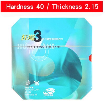 DHS NEO Hurricane 3 table tennis ball rubber ping pang rubber: RED  40   2.15