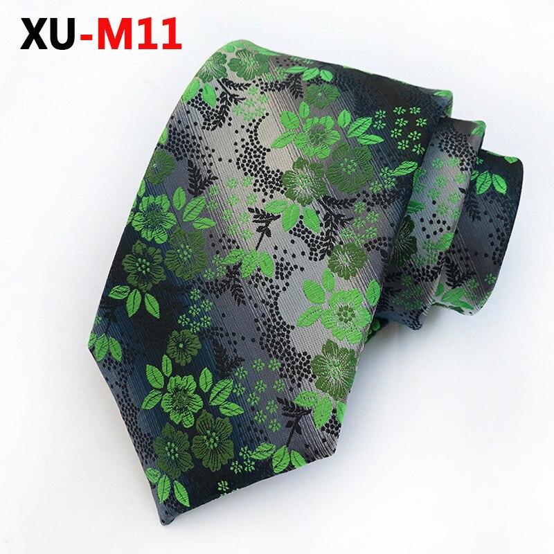 Cravate classique à fleurs pour hommes, 8cm, pour les créateurs d'affaires, idéal pour un mariage: XU-M11