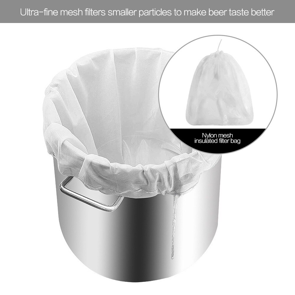 Bahre Homebrew Filter Tasche für Brau wiederverwendbar Küche Lebensmittel Filter Taschen Sieb Feine Gittergewebe Tasche für Bahre murmeln Milch Saft Filter