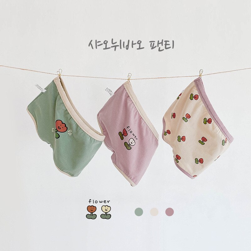 Slip boxer per bambini slip in cotone per bambini stampa per ragazze slip per bambini morbidi mutandine per bambini carine 6 pezzi1 lotto PT02: 01 / M(105-115CM)