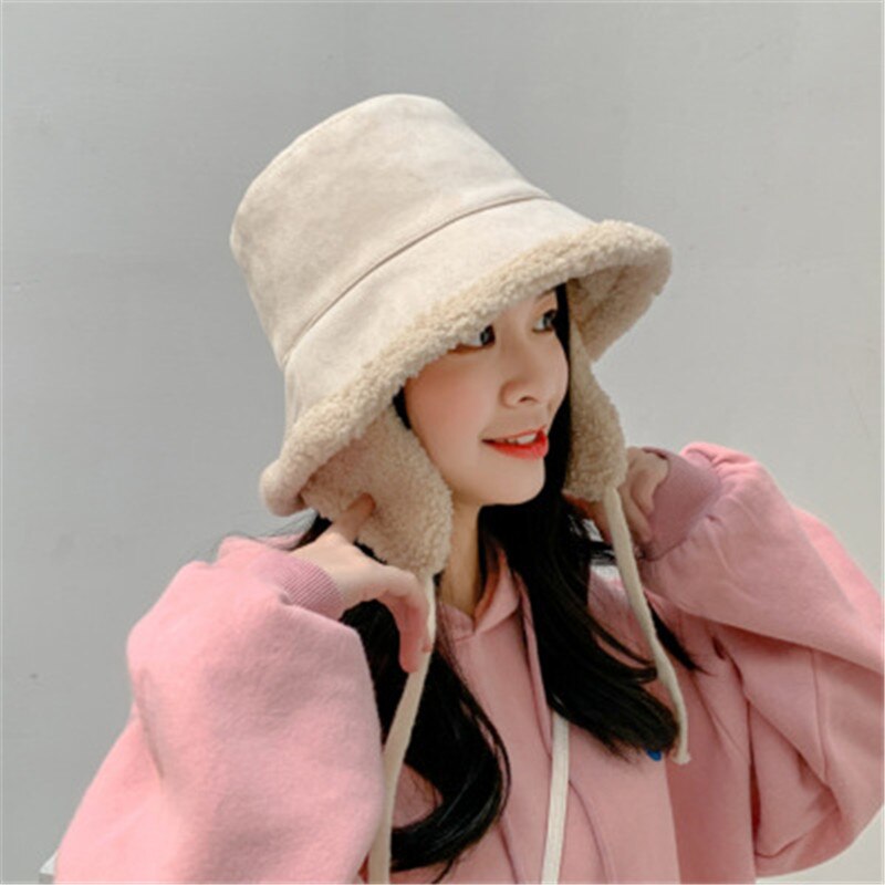 ZLYC Warme wollen cloche-hoed voor dames, stevige winteremmerhoeden, Zwart, One Size-Medium