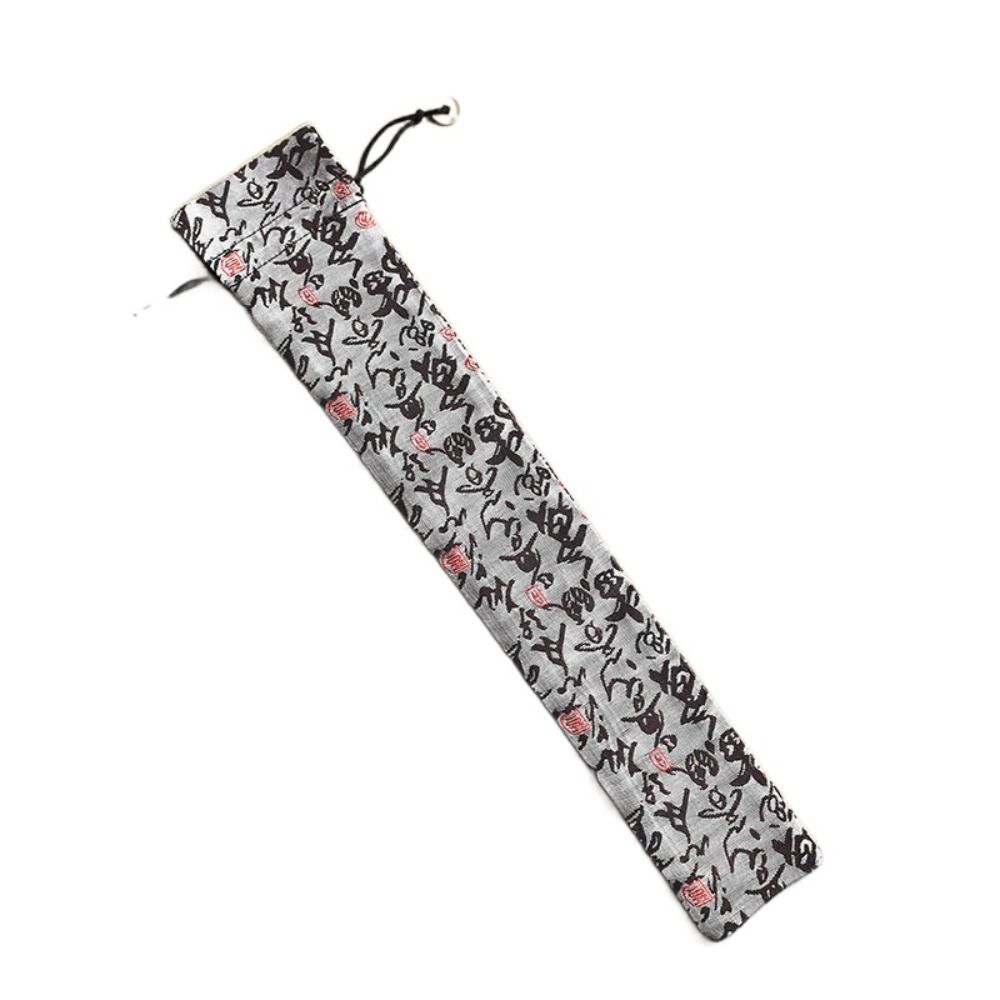 Retro Elegante Opvouwbare Handfantashouder Stofdichte Beschermhoes Hoes Bruiloftsfeest Festival Opvouwbare Ventilatortas: Deep Sapphire / 18x7x24 cm