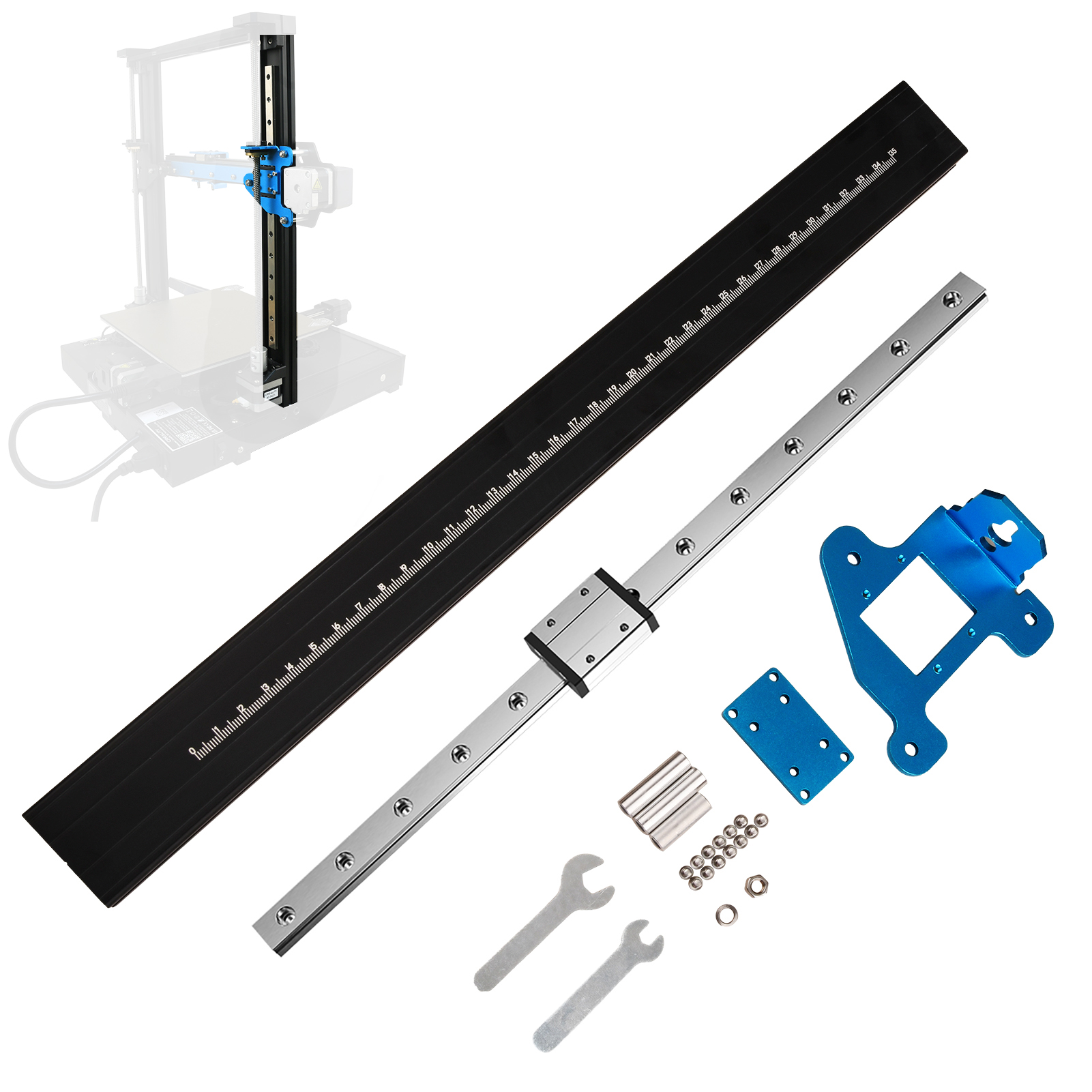 Hochpräzises Aktualisierung-Linearschienen-Bausatz Ender-3 S1 Profi Z-Achse X-Achse Linearführungskit für Ender-3 S1/Ender-3 S1 Profi 3D-Drucker: Weiß