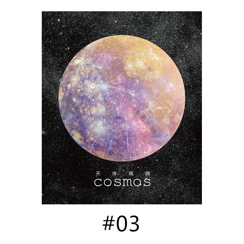 30 stk / pakke planet jord pluto måne mini memo pad n gange klistermærker skoleforsyning bogmærkeetiket: 03