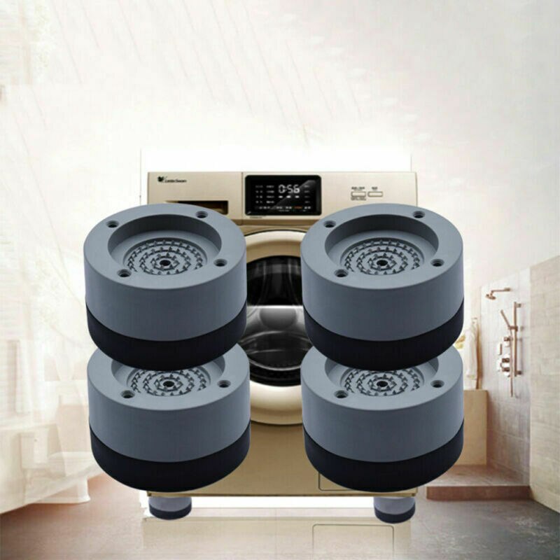 -4 stk anti vibrations fødder puder vaskemaskine gummimåtte anti-vibrations pad tørretumbler universal fast skridsikker pude