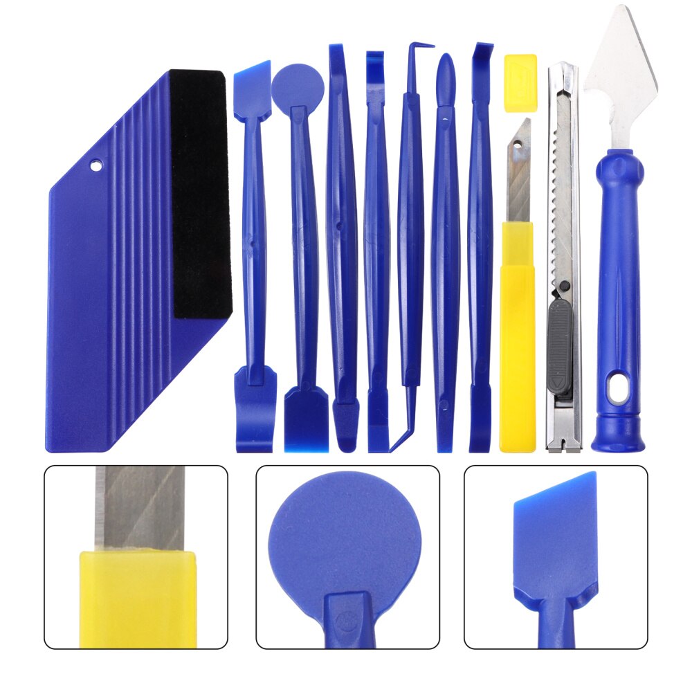 1 set of Car Tint Tools Kit Protective Film Installing Tool Window Film Squeegee: Blue