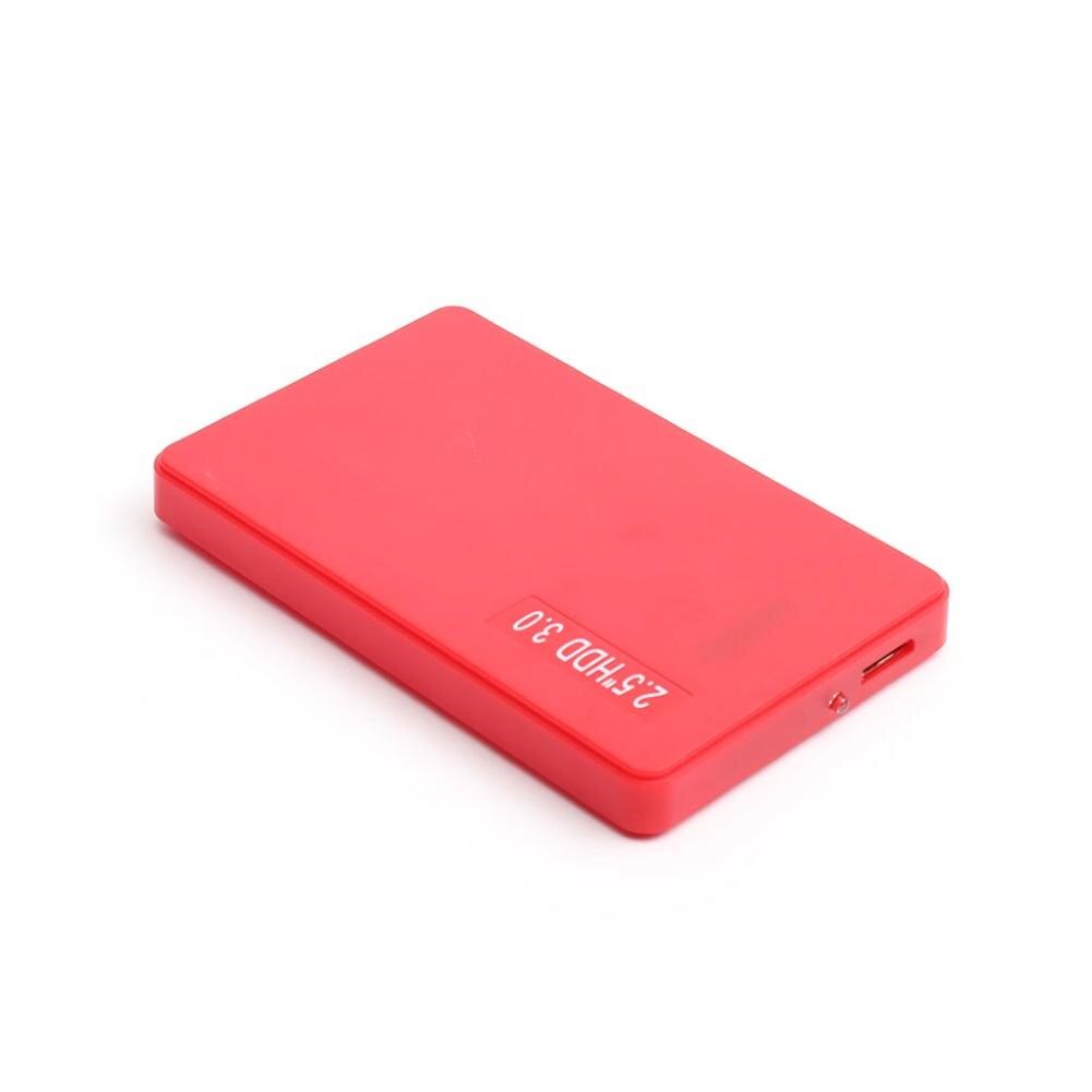 2.5 Inch USB 3.0 SATA SSD Enclosure Hard Disk Case HDD Box Adapter for Laptop Hard Disk Case for 2.5inch SATA laptop hard drives: Red