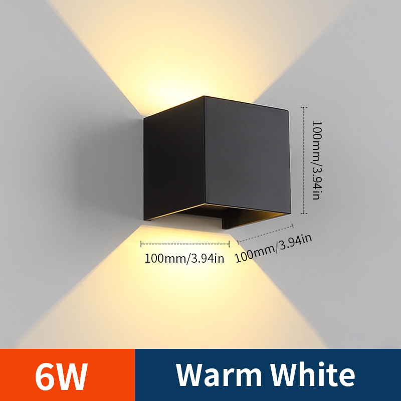 LED Moderne Wandlamp AC110V 220V 6W Koud Wit/Warm Wit Verstelbare Opbouw Kubus Led Tuin veranda Licht Binnen Buiten: Warm White