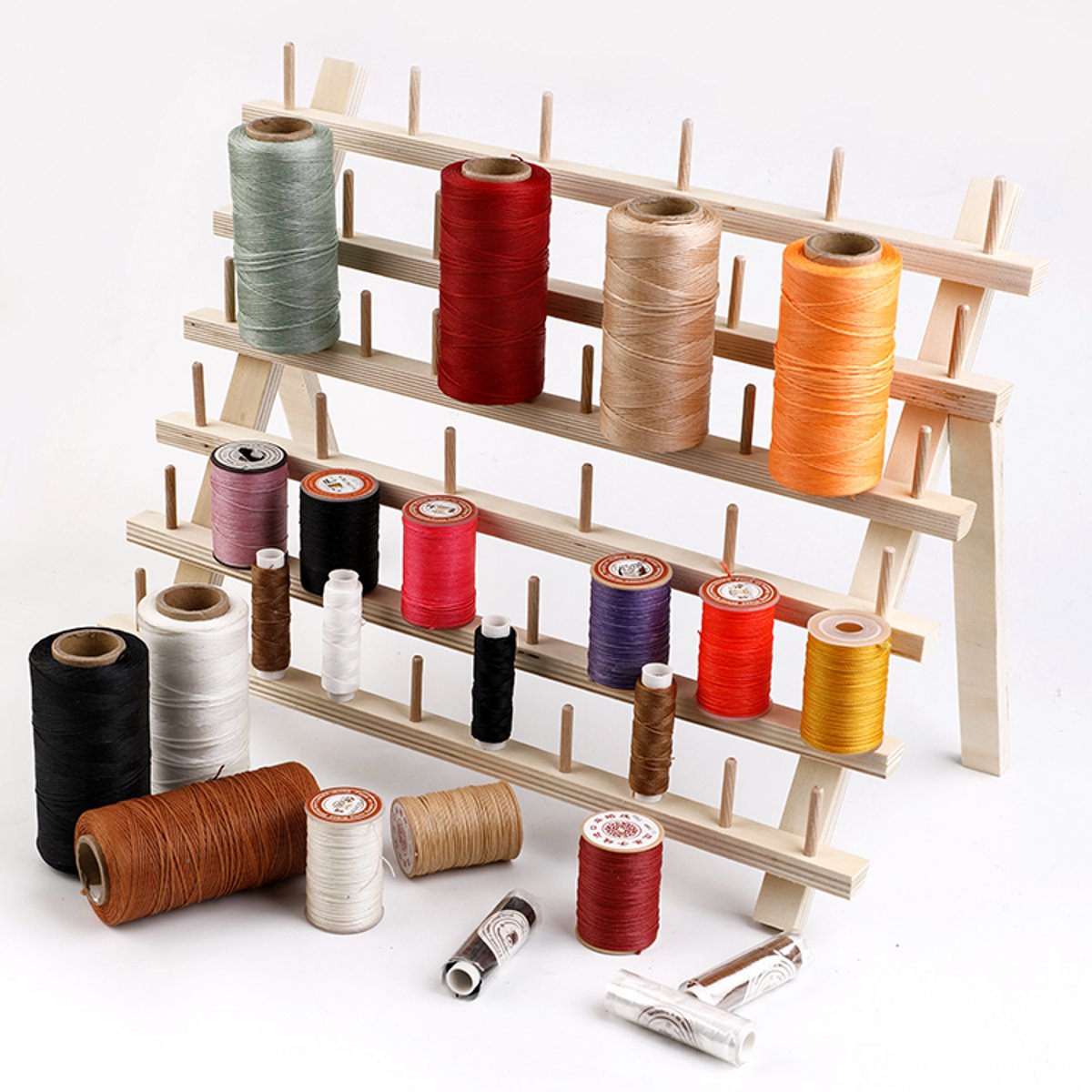 48 Spool Foldable Beech Wood Embroidery Sewing Thr... – Grandado