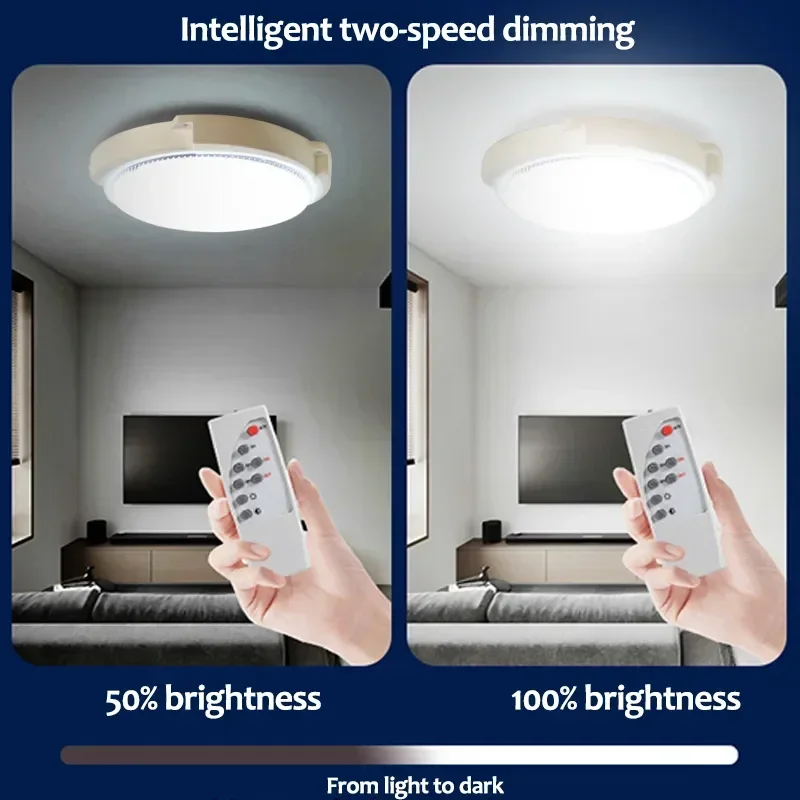 Luz LED de techo Solar de 60/500W, lámpara colgante de energía Solar para interiores y exteriores con línea de luz de pasillo para decoración de jardín