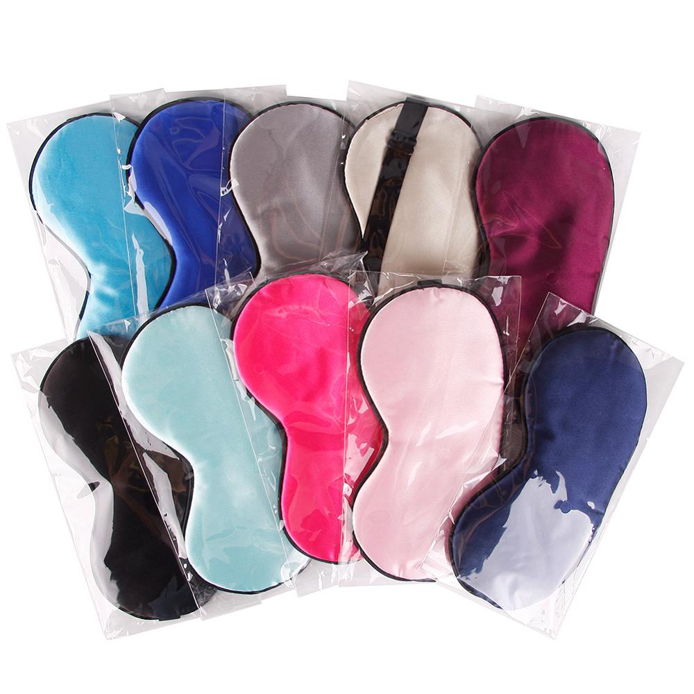 1Pcs Pure Zijde Sleep Rest Eye Mask Gewatteerde Shade Cover Travel Relax Aid Blinddoeken Eye Aid Blinder Zacht oogmasker