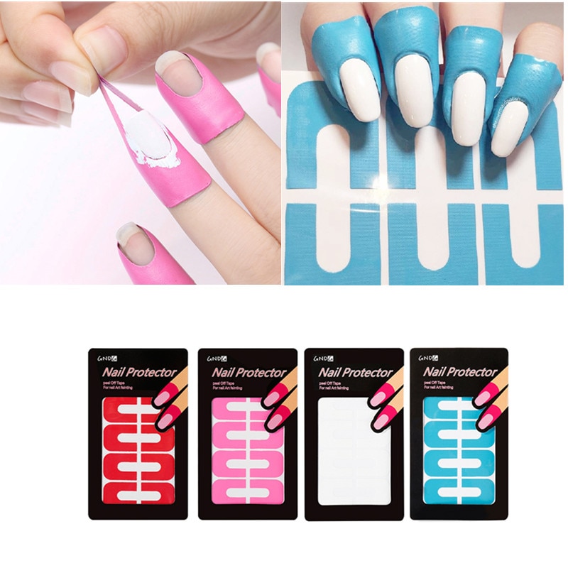 10 Stks/set U-vorm Nail Form Guide Sticker Nagellak Varnish Protector Nagellak Houder Tool Make Protector Stickers