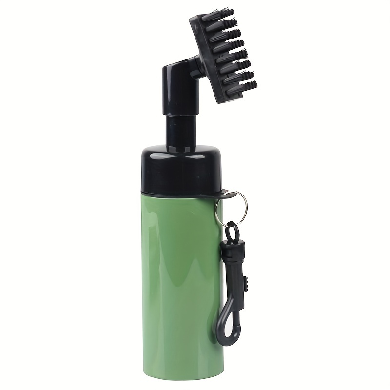 1pc Golf Club Cleaner Groove Tube Golf Brush Golf Club Brush with Leakproof Reservoir Tube Squeeze Bottle for Easy Cleaning: Red