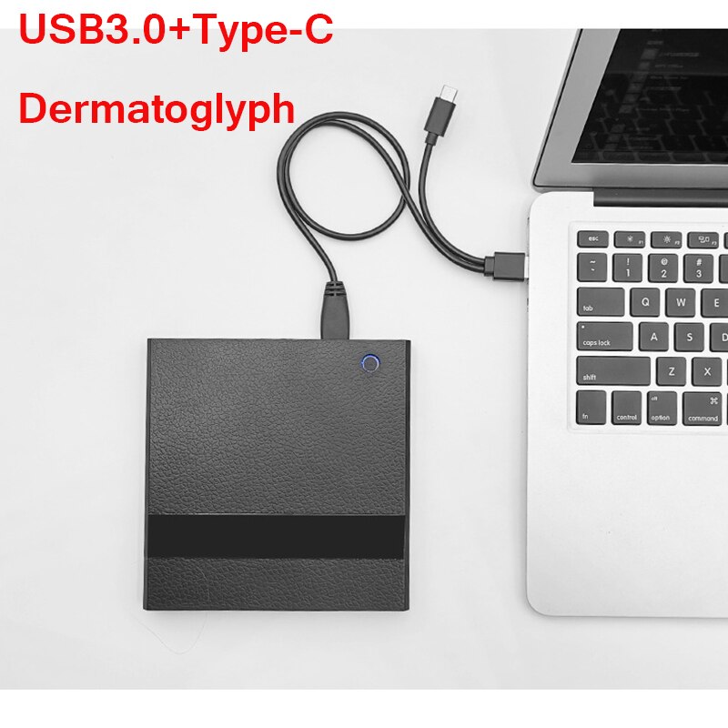 KuWFi-grabador de DVD externo USB 3,0 tipo C, Unidad óptica, reproductor de CD/DVD ROM para ordenador portátil, MACs OS, Windows XP/7/8/10: Dermatoglyph