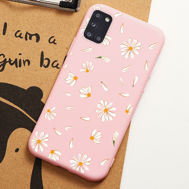 Per Samsung Galaxy A31 custodia morbida custodia protettiva in Silicone TPU Cover per Samsung A 31 a31 6.4 "Fundas Cute Cats Flower Coque Bag: Kfe95-juhuaban