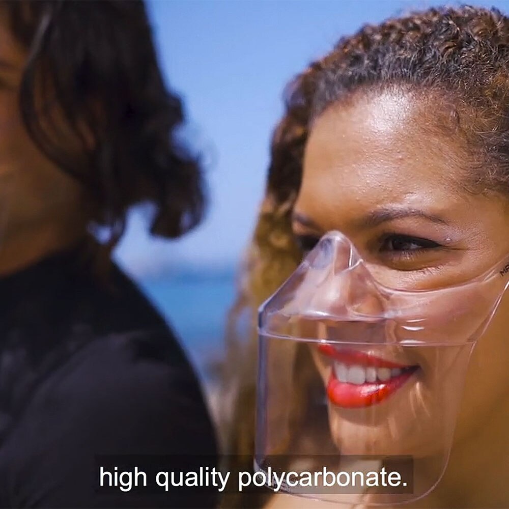 Transparent Material Double-Sided Anti-Fog Anti-Dropping Protective Mask Foam Protection Transparent Mask Anti-Dropping Safety