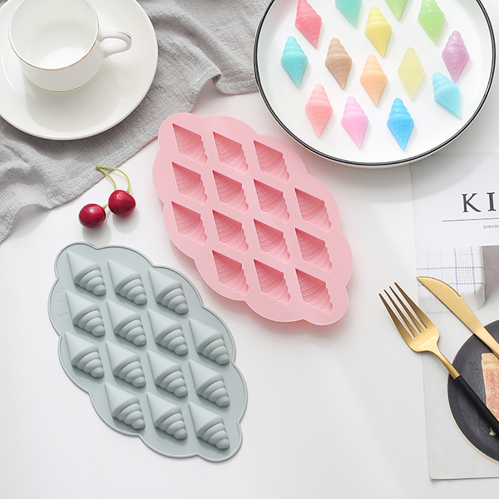cube maker mold Cone Silicone Fondant Mould Chocolate Sugar Craft Cake Mold Baking popsicle silicone molds