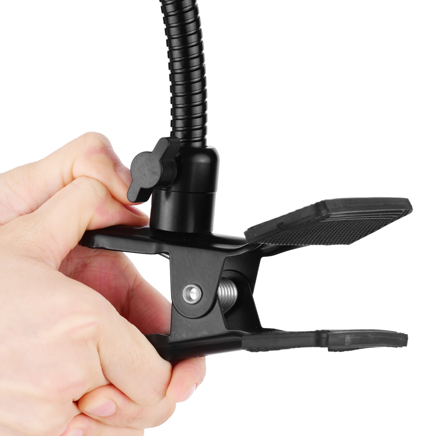 Photography Mini Flexible Tube Arm Mount Clamp Stand+1/4 Screw for Action Camera Phone Holder Light Microphone Studio Lighting