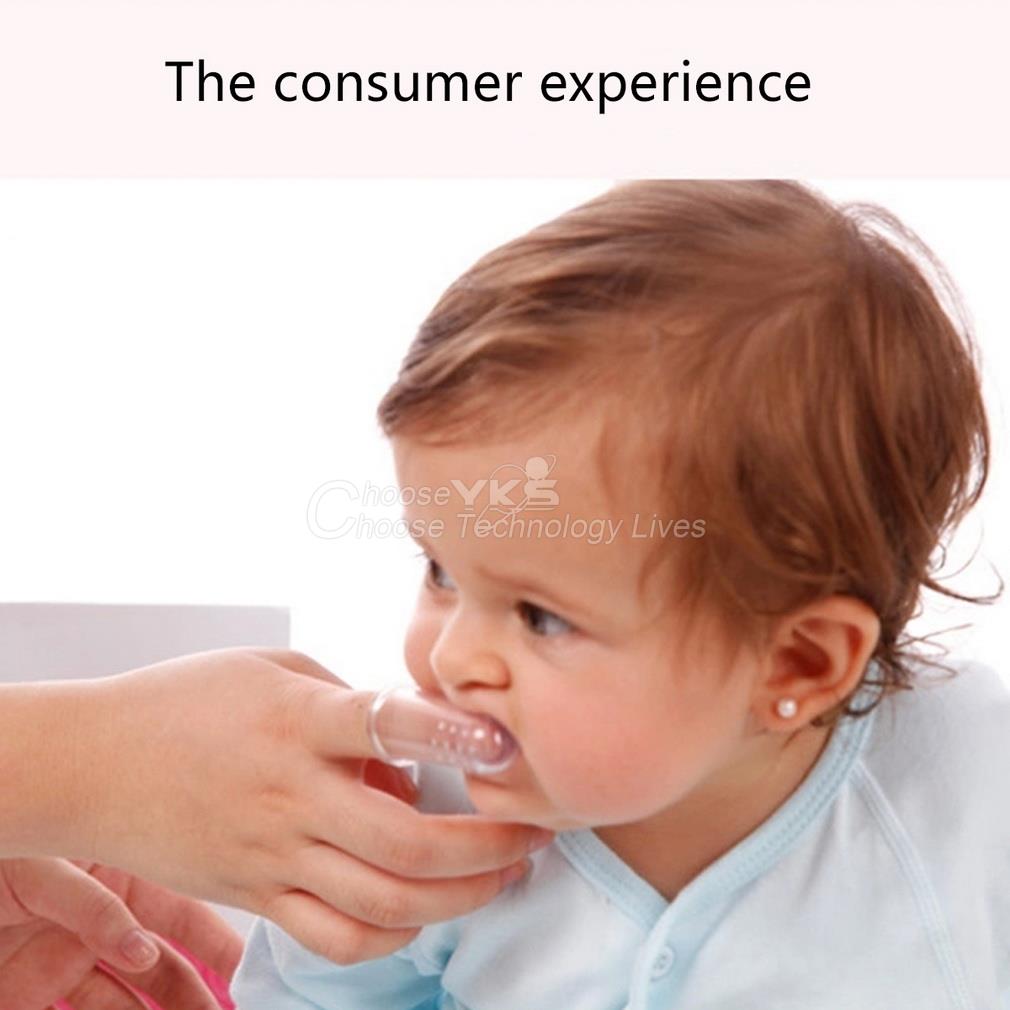 Baby Kid Soft Silicone Finger Toothbrush &amp; Gum Massager Brush Clean Teeth