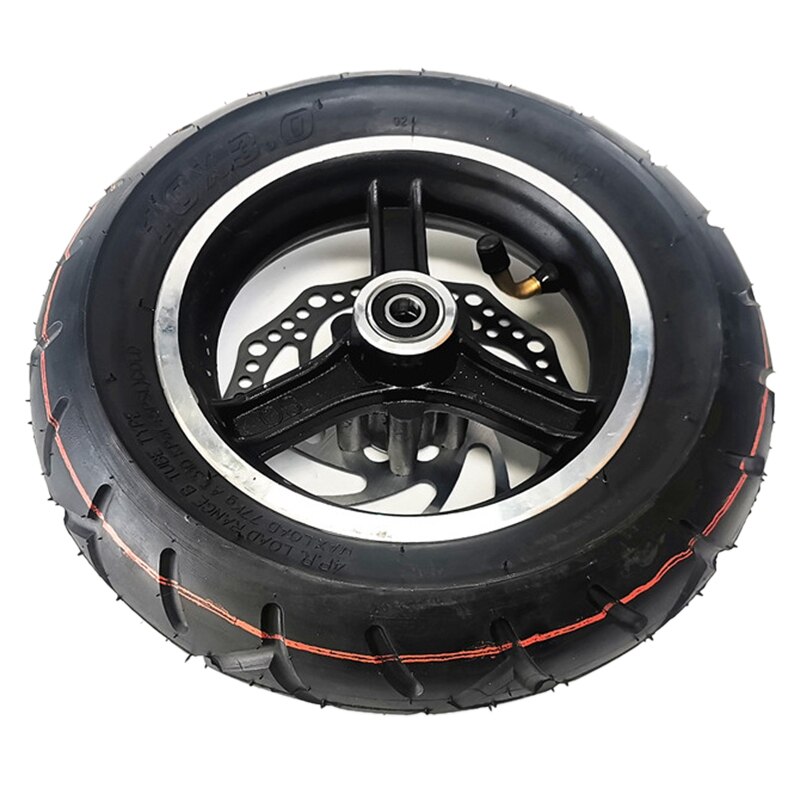 10 Inch Vacuum Tire 10X3.0 Electric Scooter Rear Tire with Wheel Hub Disc Brake Set Scooter Back Tyre