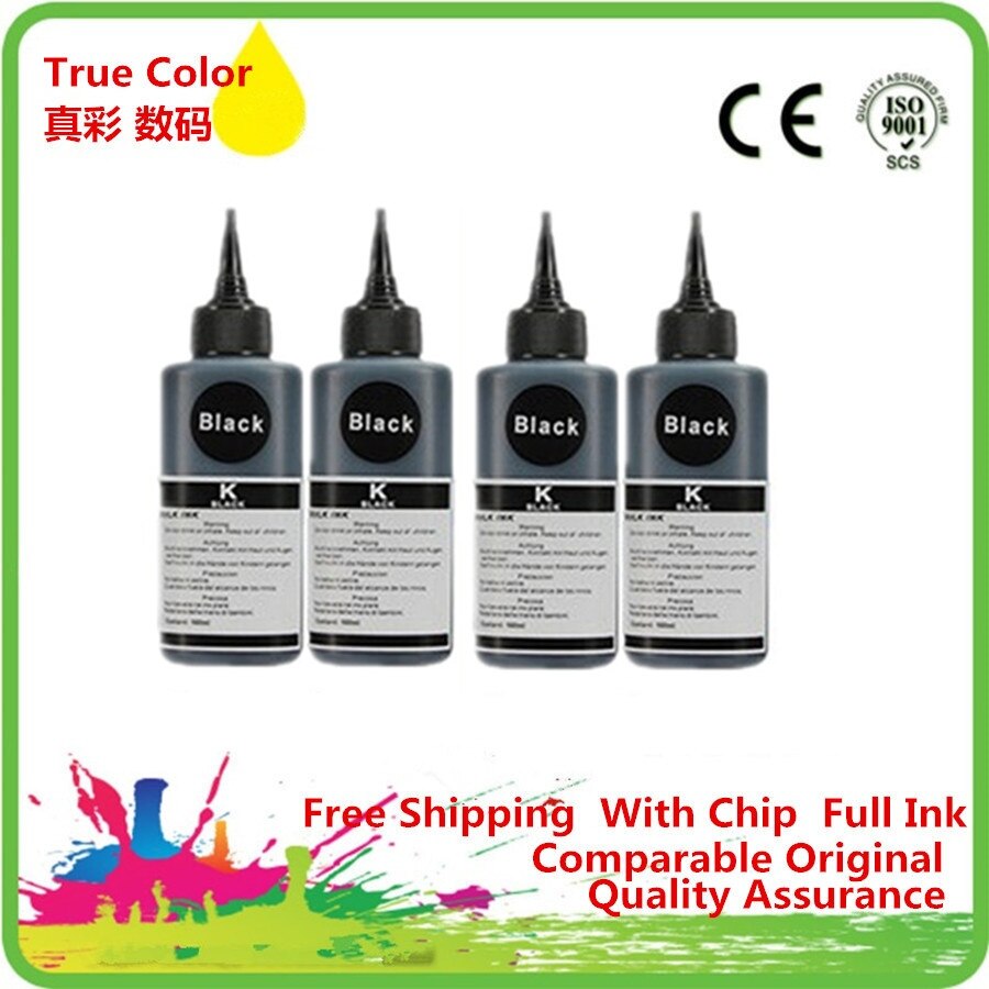 Gespecialiseerde Dye Inkt Kit Voor Alle Printers Fles Top Ciss Refill Inkt Met Levendige Kleur Geen Plug