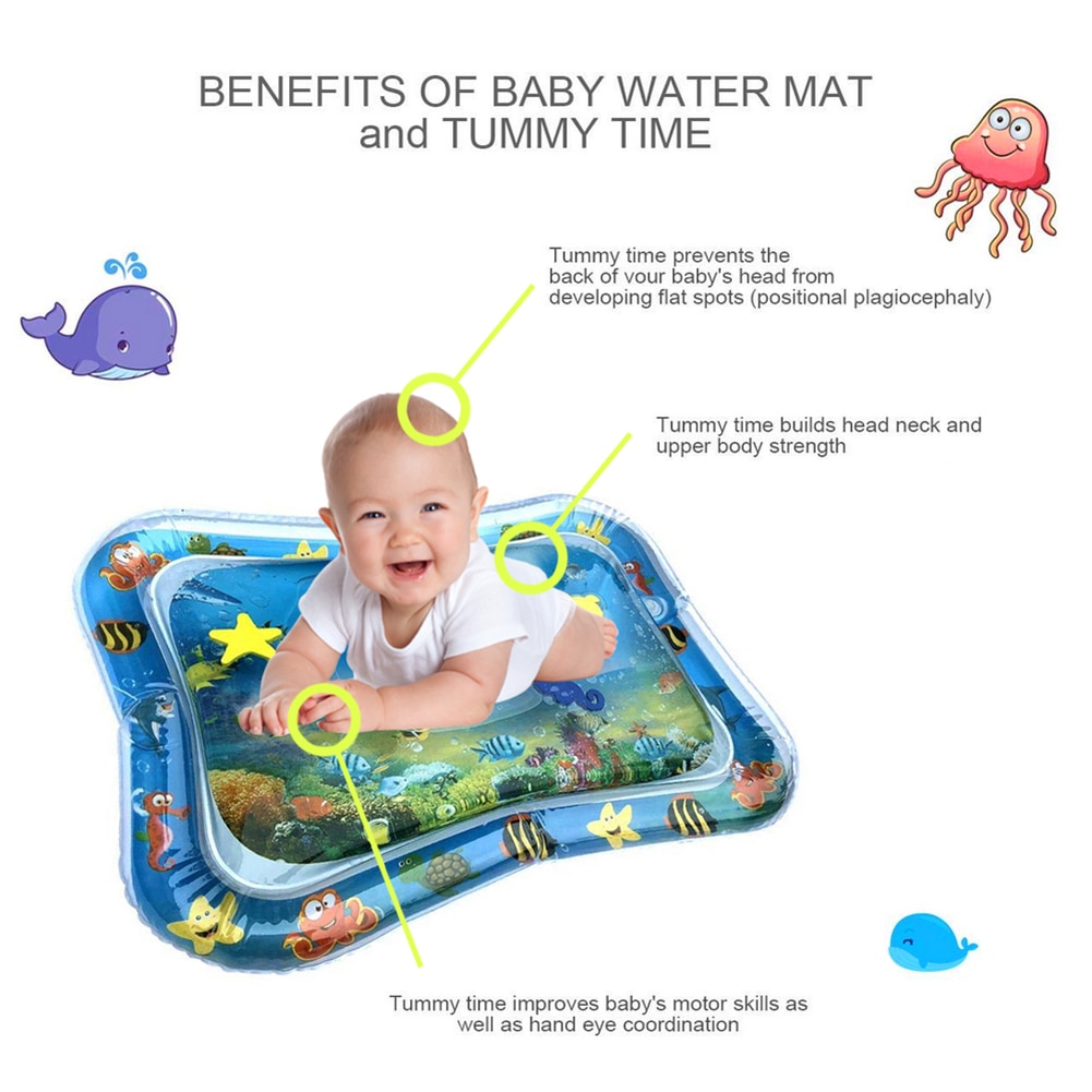 Summer Baby Inflatable Water Play Mat Tummy Time Playmat Fun Activity Play Center Early Education Toys Play