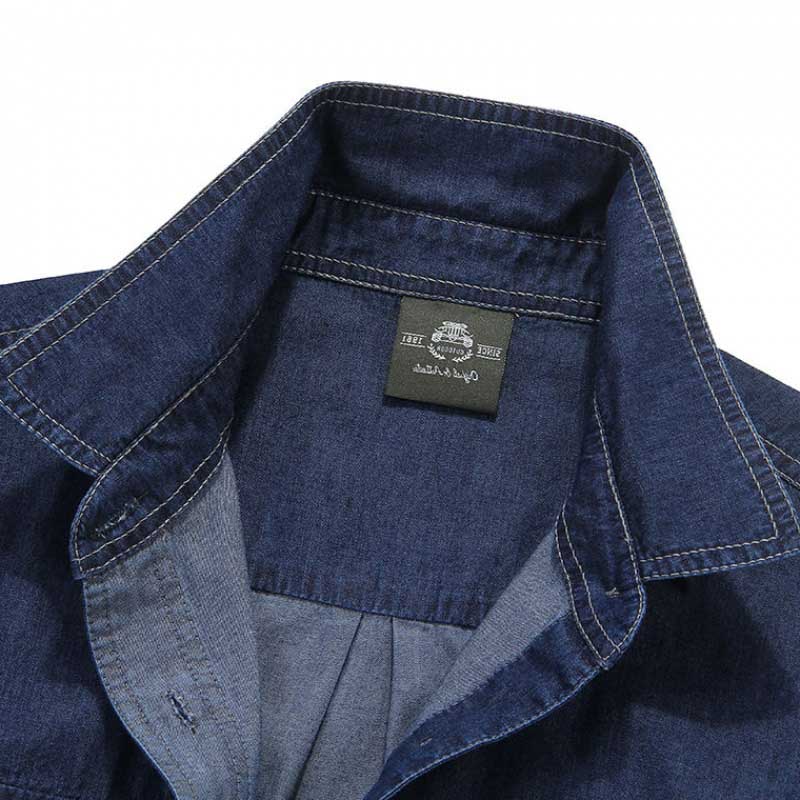 Grande taille Denim chemises jean décontracté pour homme chemises à manches courtes couverture en coton été confortable doux chemise homme vêtements