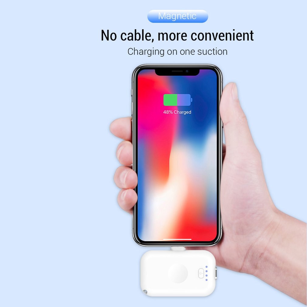 Magnetische mobiele powerbank ultradunne draadloze draagbare mobiele telefoon mini powerbank kleine vingertoppen