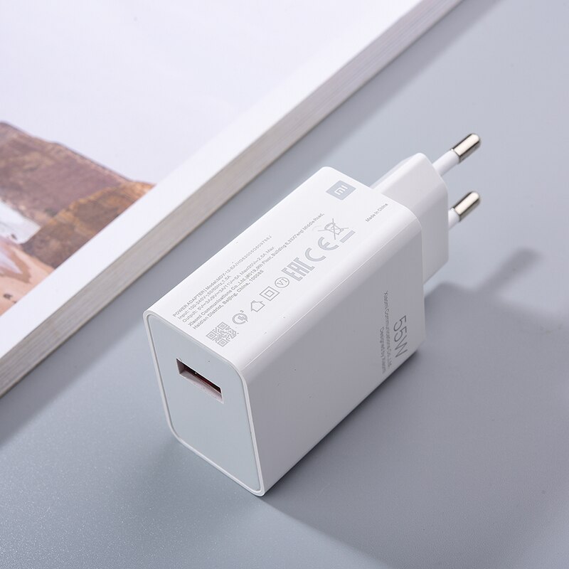 For Xiaomi Mi 11 55W GaN Fast Charger QC3.0 USB Quick Charge For Mi 11T 12 10 Lite Redmi Note 11 10 Pro K40 K30 POCO X3 F3 M3