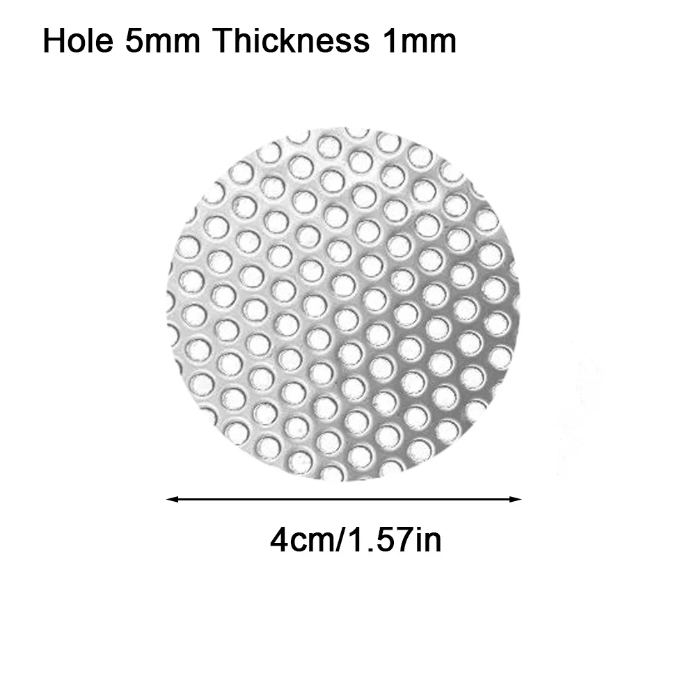 1mm thick strainer plate 304 stainless steel porous mesh maelstrom drain cover metal drain cover plant trellis protector: WHITE