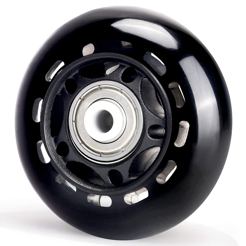 Top 8 -pack inline skate hjul, indendørs/udendørs rulleskøjtehjul, udskiftningshjul til rulleblade med leje 64mm