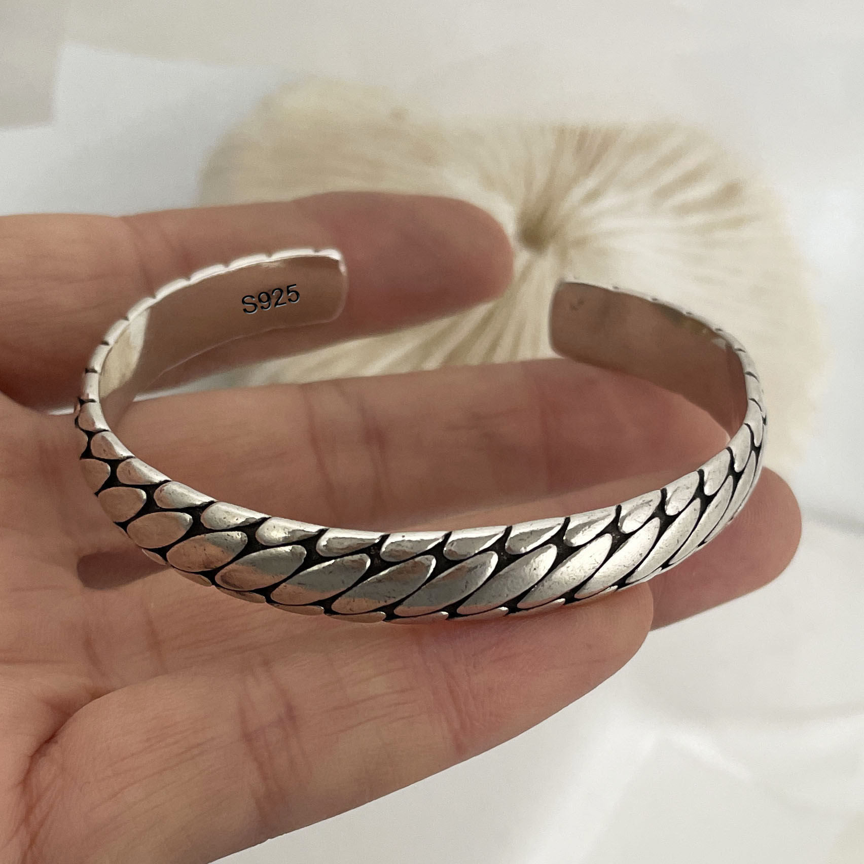 925 prata esterlina pulseiras para mulheres corrente acessórios tendência vintage simples coração pingente festa jóias presente: Prateado