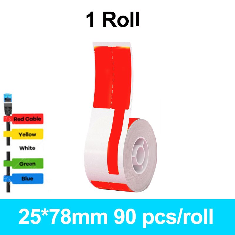 NiiMBOT D101 Label Printer Cable Label Paper Waterproof Network Wiring Communication Optical Fiber Network Cable: D101 RD cable