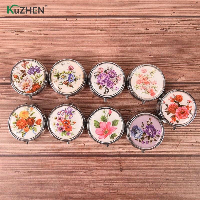 Vouwen Pil Case Draagbare Pillendoosje Make Storage Container Metalen Pil Cutter Geneeskunde Organizer 30G