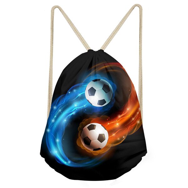 Trekkoordtas fire ball 3d prints herentassen kleine trekkoordrugzak herenschoenen opbergpakket kinderen jongens rugzak schooltassen: W080 z 3