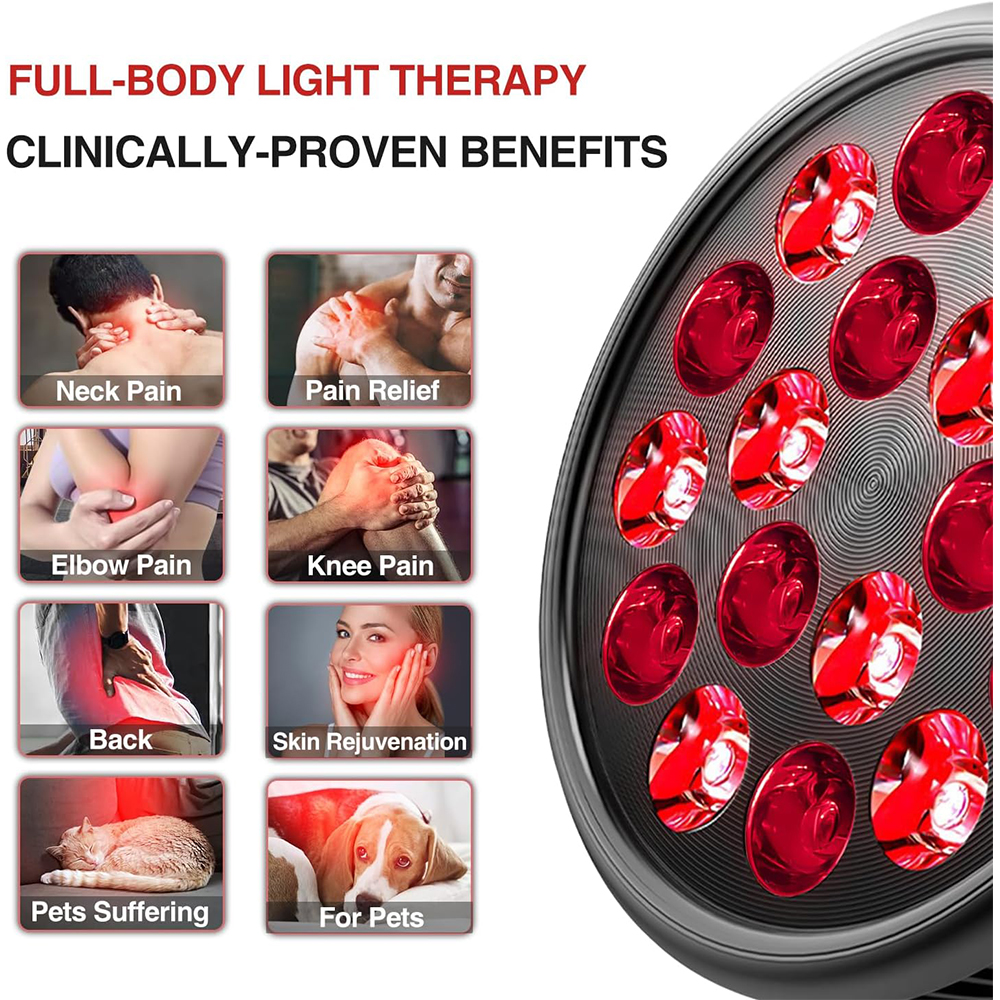 E26/E27 rot Glühbirne 660 nm 850 nm Rotlicht-Infrarot-Therapielampe Gerät 54 W