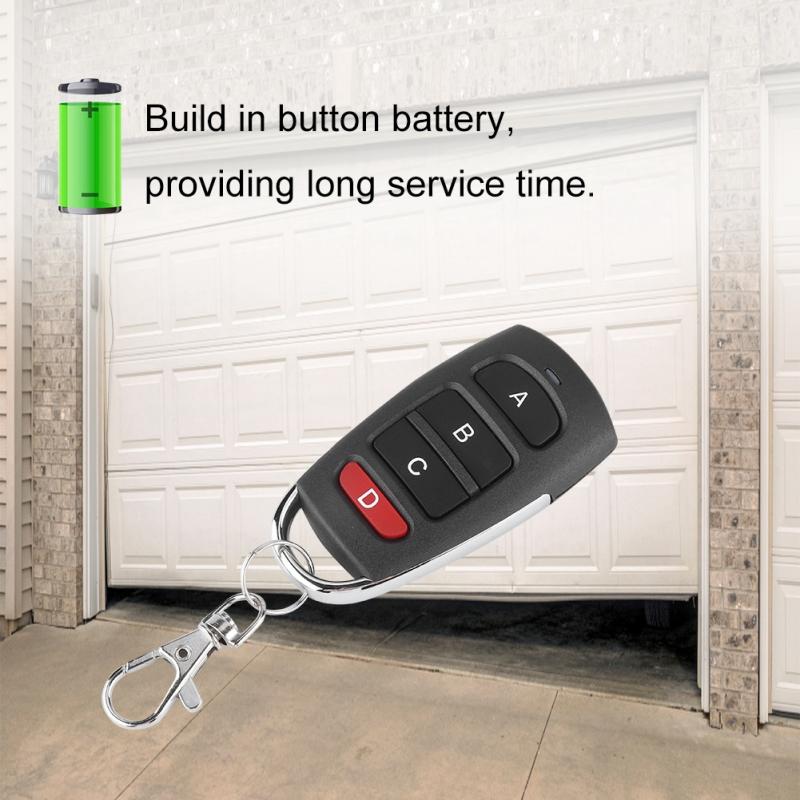 Car Remote Control Key Replacement 433MHz Red D Four Buttons RF Wireless Transmitter Learning Code Remote Controller