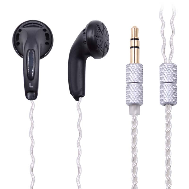 Nicehck Diy MX500 PK1 Oordopjes In Ear Oortelefoon Platte Kop Plug Oordopjes Headset Oordopjes Hifi Oortelefoon Oordopjes: Black Silver MX500