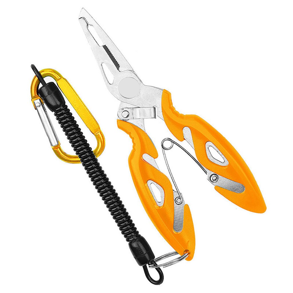 Pinza para pesca, tijeras de pesca, alicates de pesca, tijeras de acero inoxidable, removedor de anzuelos, herramientas de pesca con nudo de Cortador de línea, equipo de pesca # y30: G