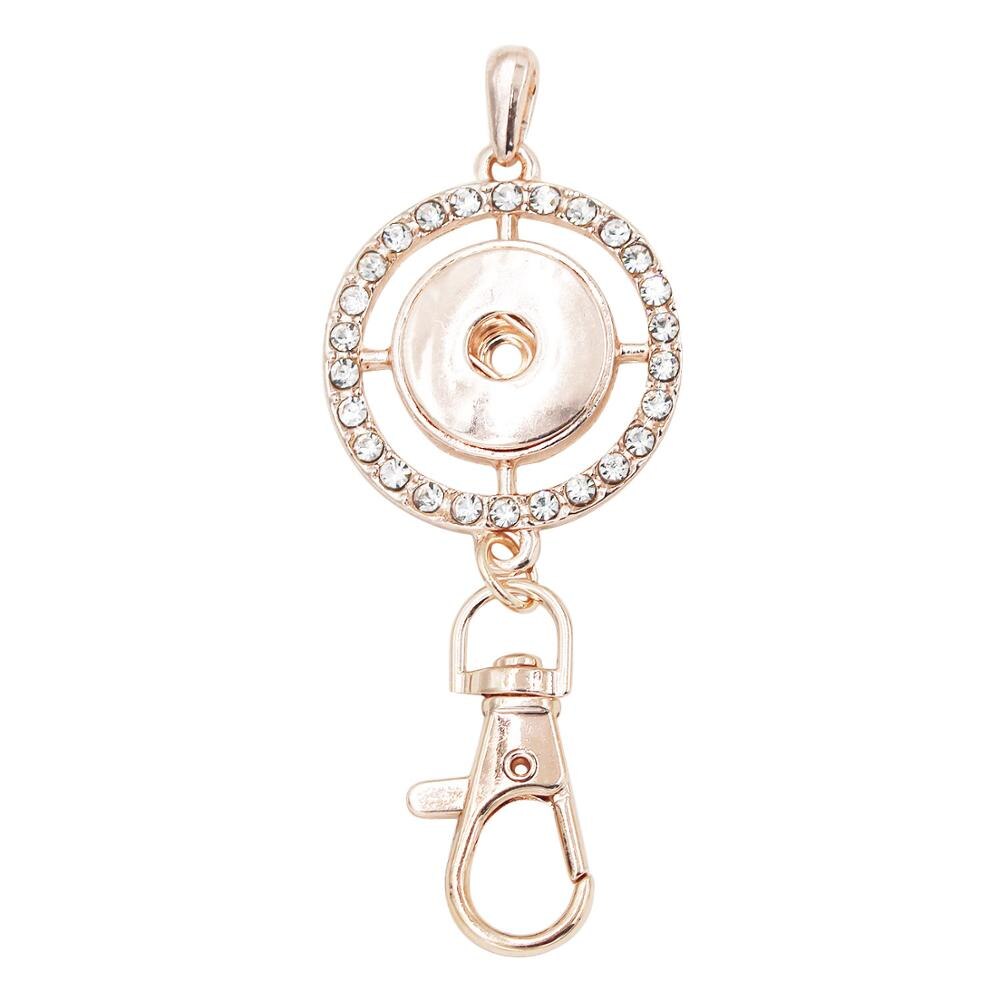 Id-clip, drukknoop voor badgehouder, lanyard, ketting, sieradenbedels, hanger, clip, kantoor-id-houder: Z16