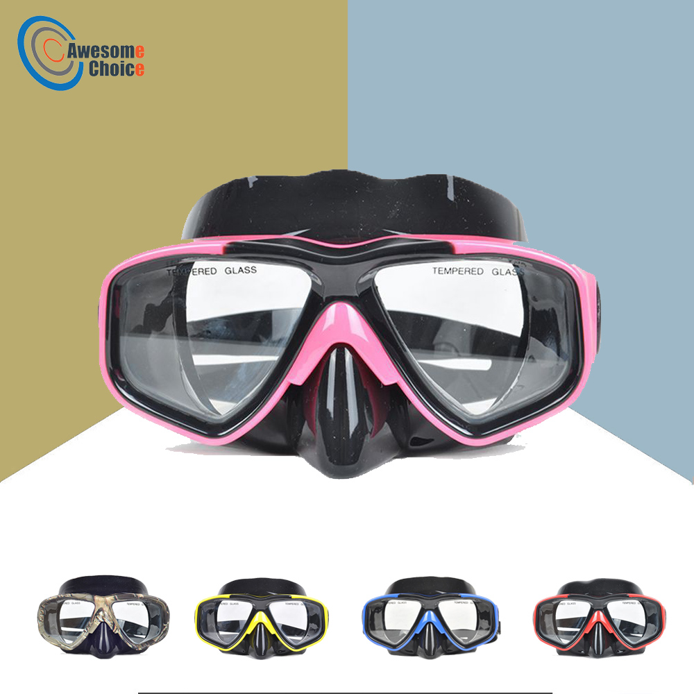 Máscaras de buceo para adultos, falda de silicona, gafas antivaho, equipo subacuático para piscina
