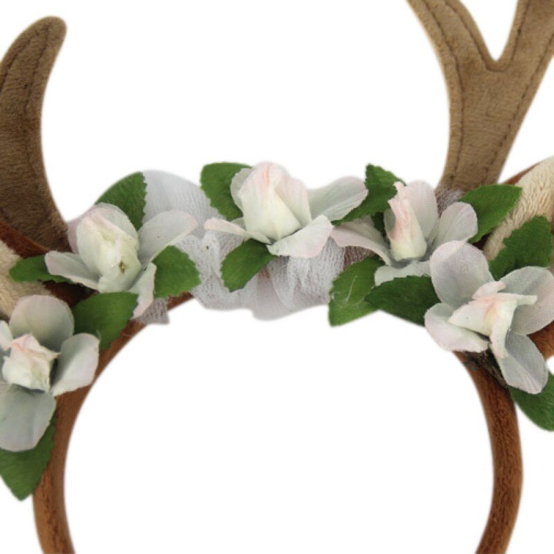 Weihnachten Rentier Geweih Welpen gnade Hütte Haustier hund katze Kopfschmuck mit blumen Haustier Kätzchen Haar Band Hütte Haustier zubehör