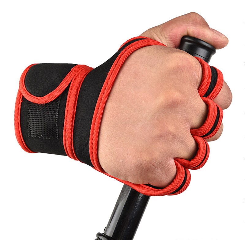 1Pair Dumbbells Gloves High Elastic Breathable Anti-Slip Silicone Weightlifting Wristband Grip Bracer Gloves Indoor Sports Glove