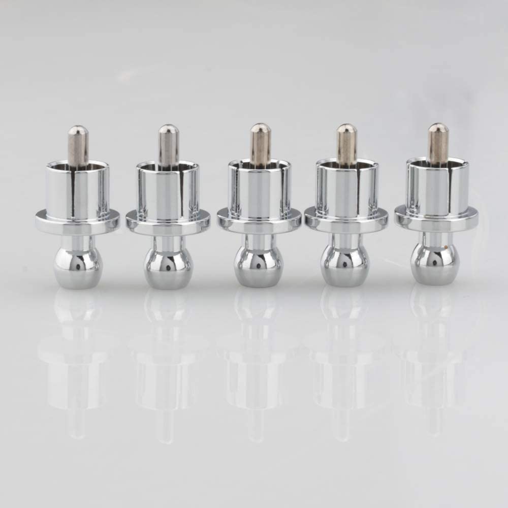 10pcs Rhodium Plated RCA Cap Plug Short-Circuit Socket Phono Connector RCA Shielding jack socket protect cover caps