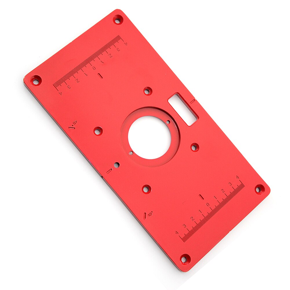 Aluminum Router Table Insert Plate With Bushing Ring Screw Trimming Machine Flip Plate for Woodworking Benches Trimmer