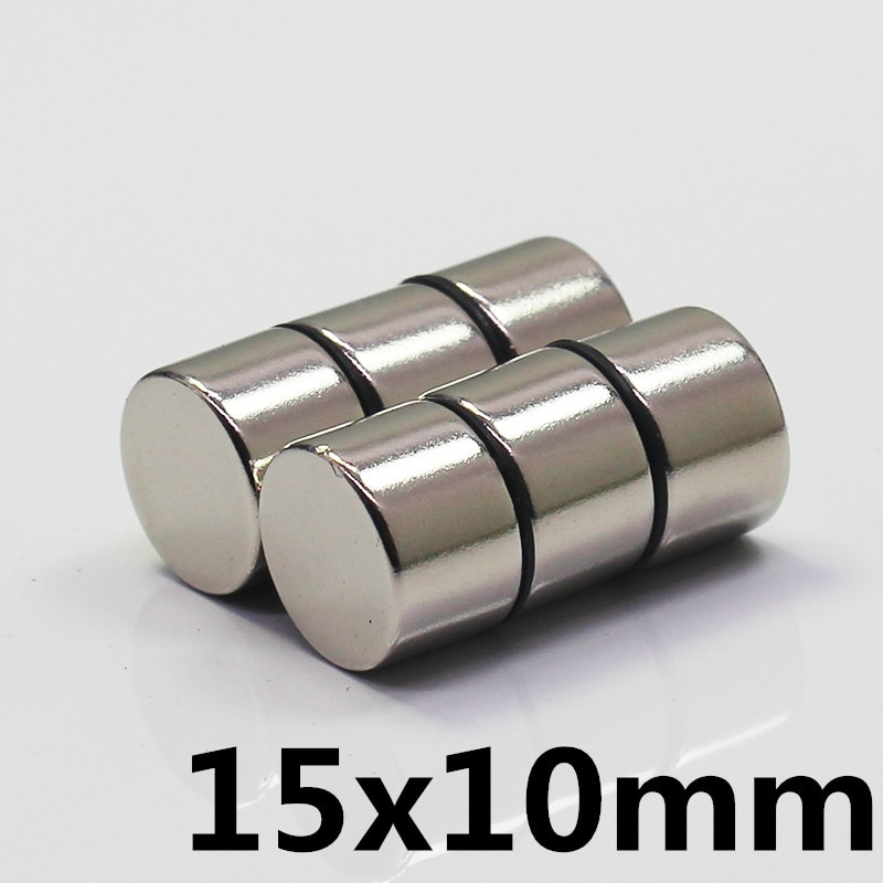 5pcs 15x10mm N35 Super Sterke Krachtige Kleine Ronde Zeldzame Aarde Neodymium Magneten 15x10mm