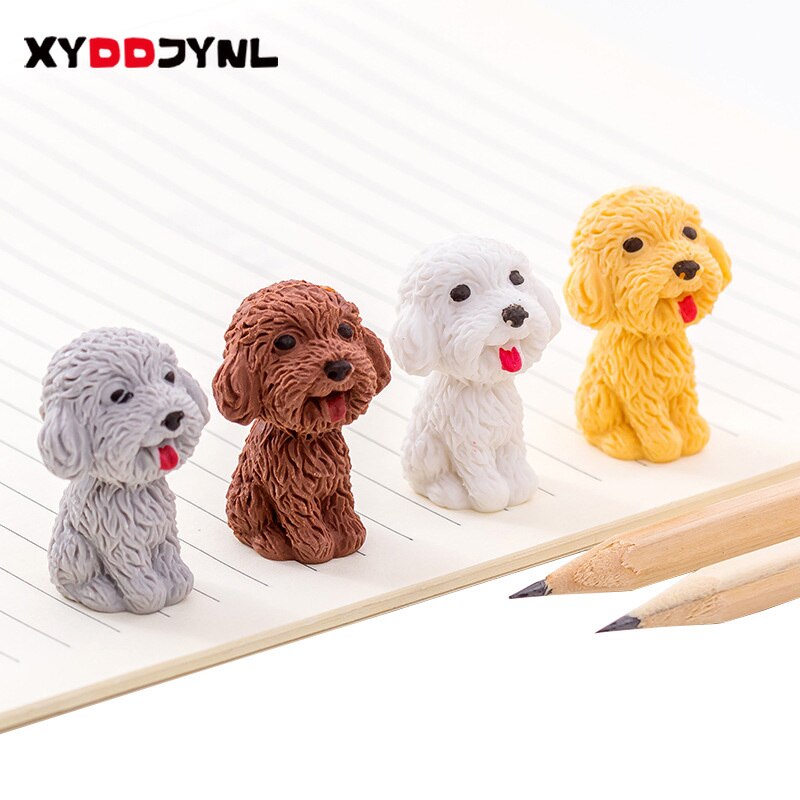 1 stk sød tegneserie hunde viskelæder kawaii papirvarer blyant gummi viskelæder studerende børn skole kontorartikler