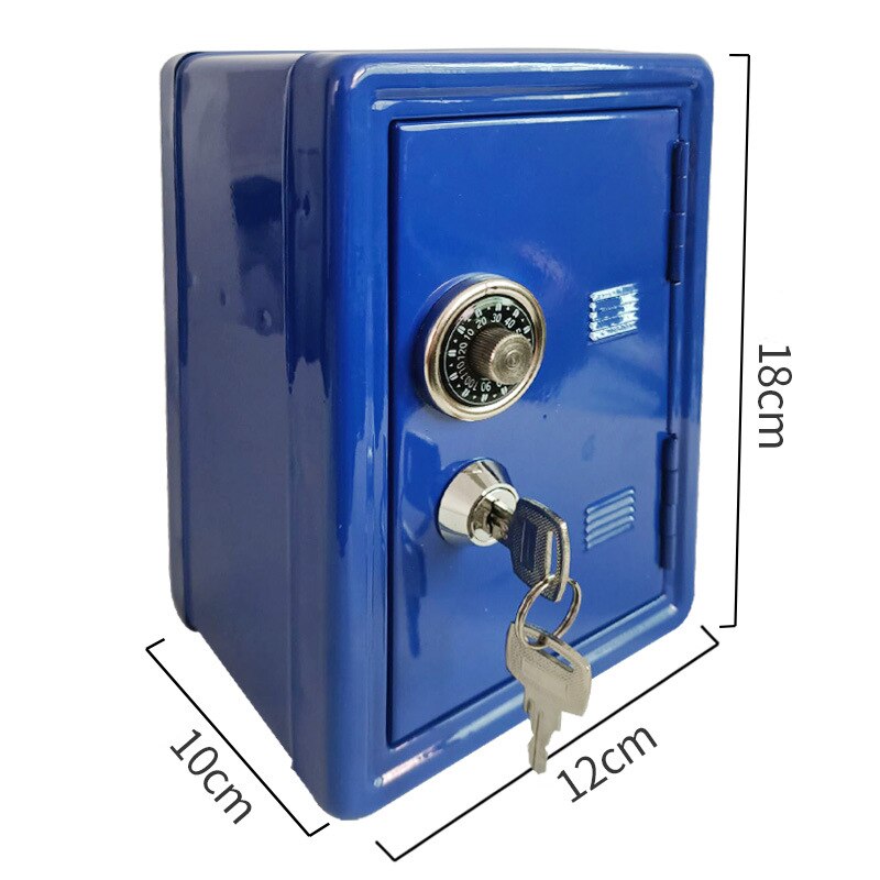 Home Safe Box Mini Metal Safe Piggy Bank Key Safe Desktop Decoration